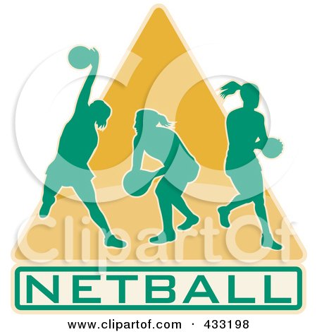Royalty-Free (RF) Clipart Illustration of a Netball Logo by patrimonio