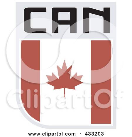 Royalty-Free (RF) Clipart Illustration of a Rugby Flag For Canada by patrimonio