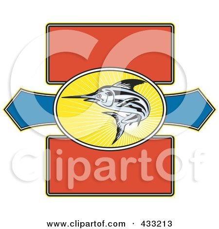 Royalty-Free (RF) Clipart Illustration of a Swordfish Logo by patrimonio