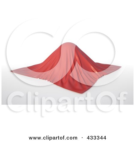 Royalty-Free (RF) Clipart Illustration Of A 3d Red Cloth Over A Sphere Display by Mopic