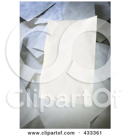 Royalty-Free (RF) Clipart Illustration Of Blank Sheets Of Paper by Mopic