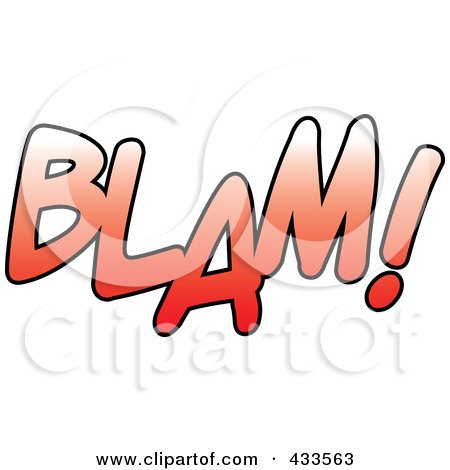 Royalty-Free (RF) Clipart Illustration Of The Cartoon Word BLAM by toonaday