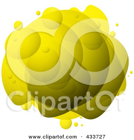 Royalty-Free (RF) Clipart Illustration of an Abstract Yellow Bubble Mass by michaeltravers