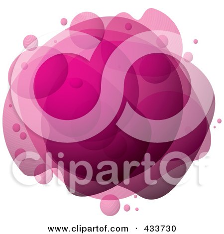 Royalty-Free (RF) Clipart Illustration of an Abstract Pink Bubble Mass by michaeltravers