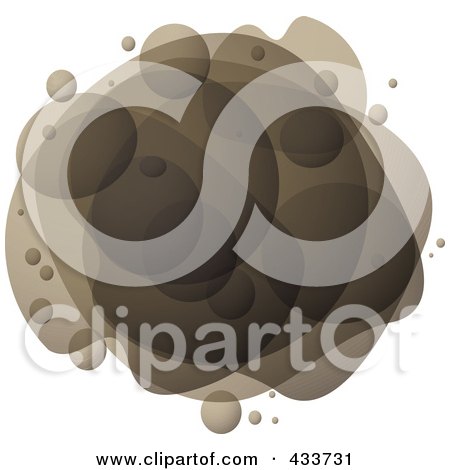 Royalty-Free (RF) Clipart Illustration of an Abstract Brown Bubble Mass by michaeltravers