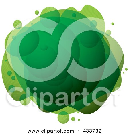 Royalty-Free (RF) Clipart Illustration of an Abstract Green Bubble Mass by michaeltravers