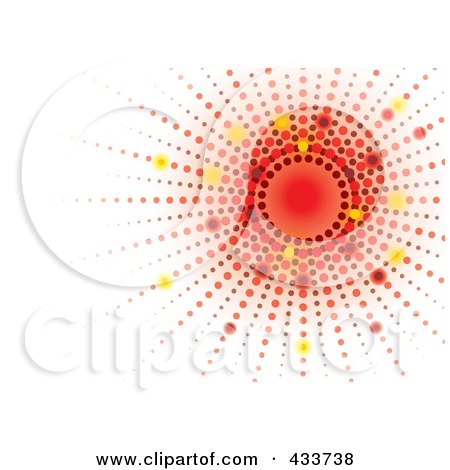Royalty-Free (RF) Clipart Illustration of a Vortex Of Red And Yellow Lights On Beige And White by michaeltravers