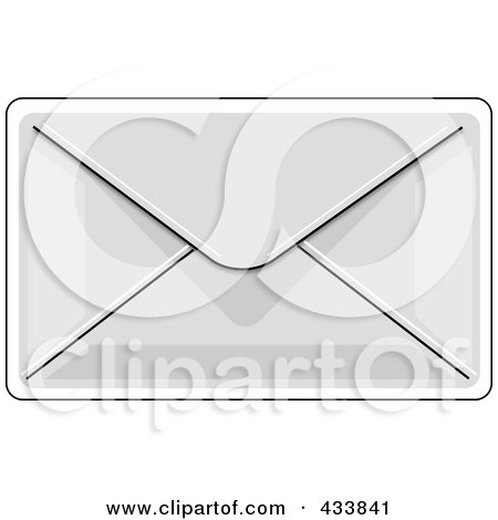 Royalty-Free (RF) Clipart Illustration of The Front Of An Envelope by Pams Clipart