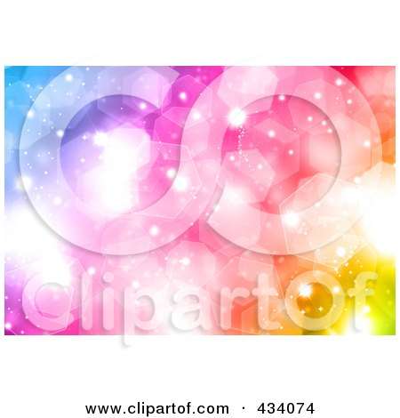 Royalty-Free (RF) Clipart Illustration of a Colorful Glitter Background by KJ Pargeter