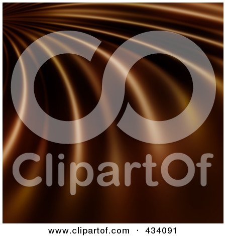 Royalty-Free (RF) Clipart Illustration of a Chocolate Ripple Curve Background by KJ Pargeter