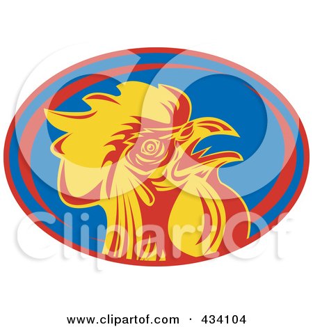 Royalty-Free (RF) Clipart Illustration of a France Rugby Icon - 1 by patrimonio