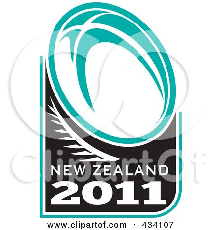 Royalty-Free (RF) Clipart Illustration of a New Zealand Rugby Icon - 9 by patrimonio
