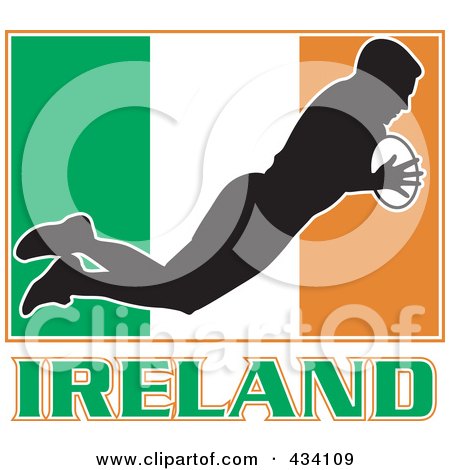Royalty-Free (RF) Clipart Illustration of an Ireland Rugby Icon by patrimonio