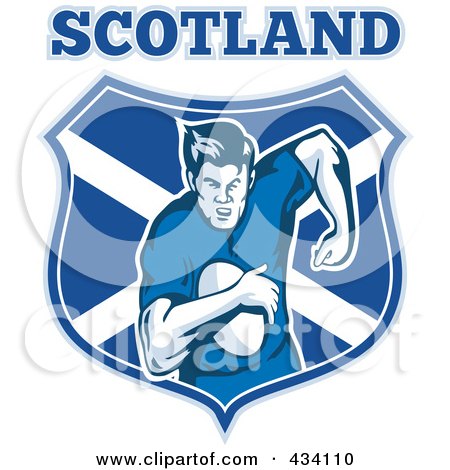 Royalty-Free (RF) Clipart Illustration of a Scotland Rugby Icon - 2 by patrimonio