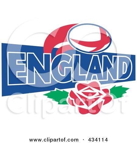 Royalty-Free (RF) Clipart Illustration of an England Rugby Icon by patrimonio
