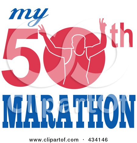 Royalty-Free (RF) Clipart Illustration of a Marathon Run Icon - 3 by patrimonio