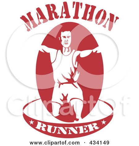 Royalty-Free (RF) Clipart Illustration of a Marathon Run Icon - 8 by patrimonio