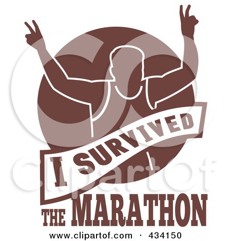 Royalty-Free (RF) Clipart Illustration of a Marathon Run Icon - 4 by patrimonio