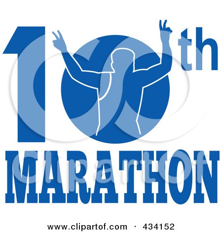 Royalty-Free (RF) Clipart Illustration of a Marathon Run Icon - 2 by patrimonio