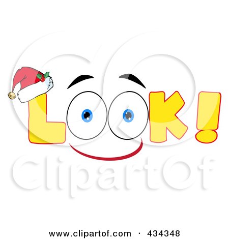 Royalty-Free (RF) Clipart Illustration of LOOK With a Pair of Eyes - 7 by Hit Toon