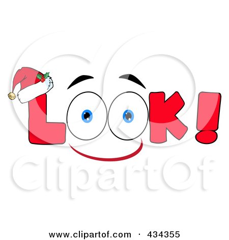 Royalty-Free (RF) Clipart Illustration of LOOK With a Pair of Eyes - 4 by Hit Toon