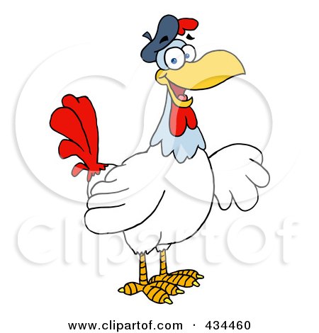 Royalty-Free (RF) Clipart Illustration of a French Hen by Hit Toon