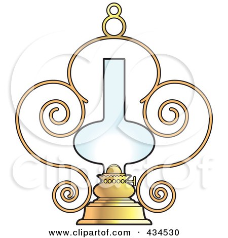 Royalty-Free (RF) Clipart Illustration of an Ornate Lamp by Lal Perera