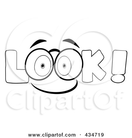 Royalty-Free (RF) Clipart Illustration of LOOK With a Pair of Eyes - 8 by Hit Toon