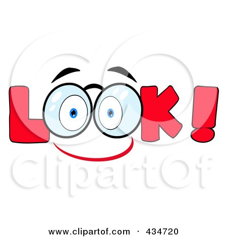 Royalty-Free (RF) Clipart Illustration of LOOK With a Pair of Eyes - 9 by Hit Toon