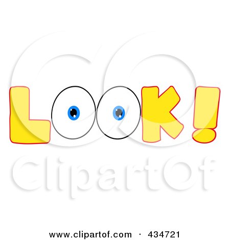 Royalty-Free (RF) Clipart Illustration of LOOK With a Pair of Eyes - 6 by Hit Toon