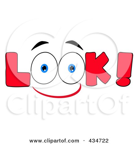Royalty-Free (RF) Clipart Illustration of LOOK With a Pair of Eyes - 3 by Hit Toon