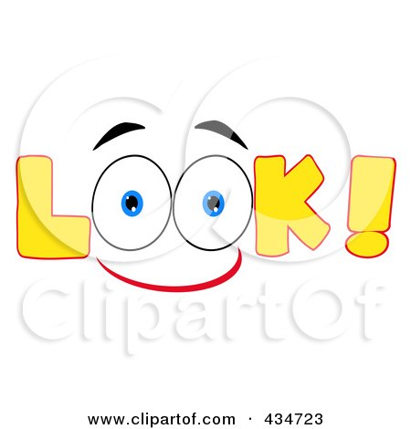 Royalty-Free (RF) Clipart Illustration of LOOK With a Pair of Eyes - 5 by Hit Toon