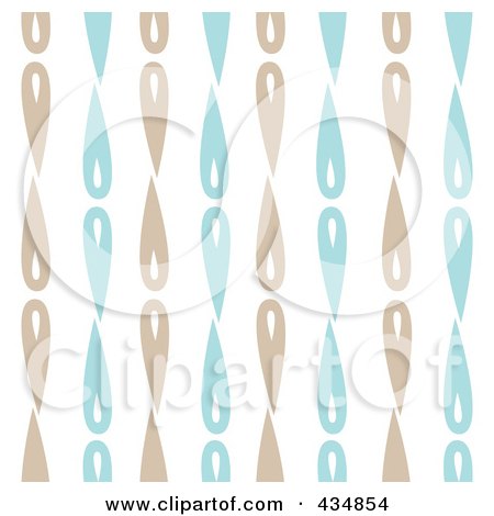 Royalty-Free (RF) Clipart Illustration of a Blue And White Water Droplet Pattern Background by Cherie Reve