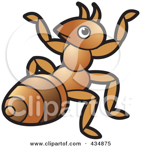 Royalty-Free (RF) Clipart Illustration of an Ant - 3 by Lal Perera