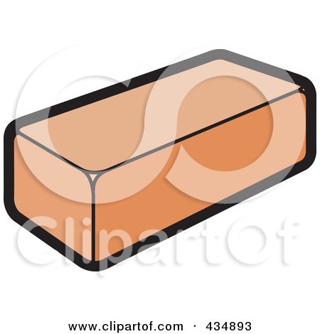 Royalty-Free (RF) Clipart Illustration of a Brick by Lal Perera