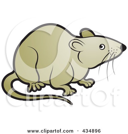 Royalty-Free (RF) Clipart Illustration of a Tan Rat by Lal Perera