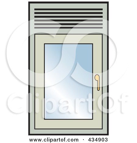 Royalty-Free (RF) Clipart Illustration of a Closed Window by Lal Perera