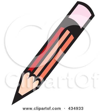 Royalty-Free (RF) Clipart Illustration of a Red Pencil by Lal Perera