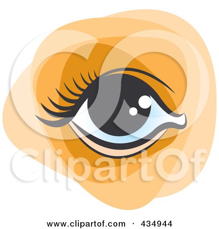 Royalty-Free (RF) Clipart Illustration of a Female Eye by Lal Perera