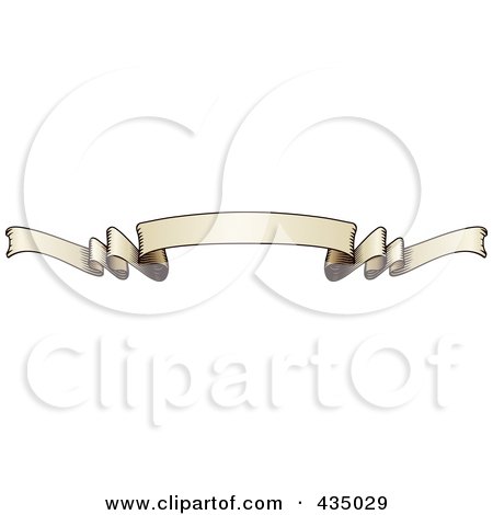 Royalty-Free (RF) Clipart Illustration of an Antique Ribbon Banner - 6 by AtStockIllustration