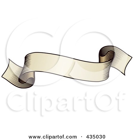 Royalty-Free (RF) Clipart Illustration of an Antique Ribbon Banner - 3 by AtStockIllustration