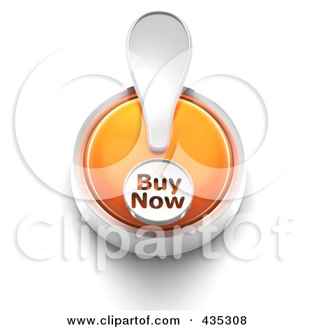 Royalty-Free (RF) Clipart Illustration of a 3d Orange Buy Now Button by Tonis Pan