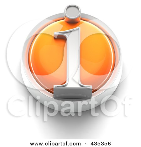 Royalty-Free (RF) Clipart Illustration of a 3d Orange i Button by Tonis Pan