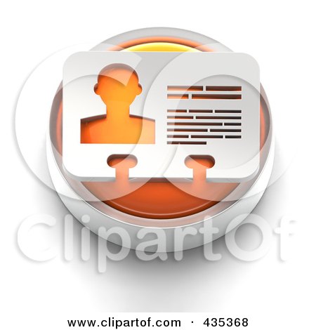 Royalty-Free (RF) Clipart Illustration of a 3d Orange ID Button by Tonis Pan