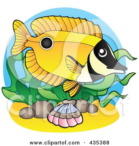 Royalty-Free (RF) Clipart Illustration of a Logo Of A Marine Fish - 5 by visekart