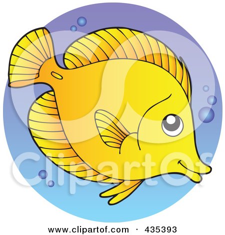 Royalty-Free (RF) Clipart Illustration of a Logo Of A Marine Fish - 1 by visekart