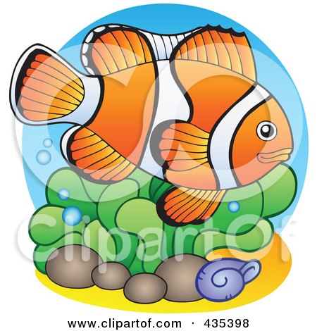 Royalty-Free (RF) Clipart Illustration of a Logo Of A Marine Fish - 3 by visekart