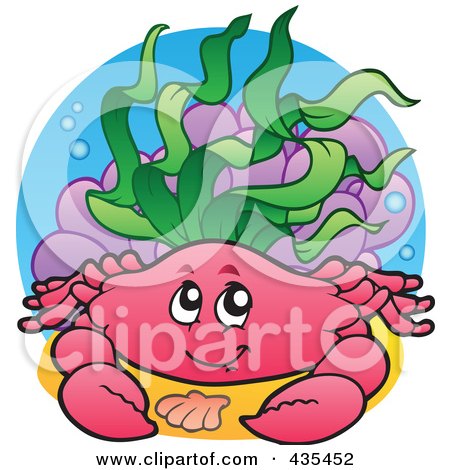 Royalty-Free (RF) Clipart Illustration of a Logo Of A Crab by visekart