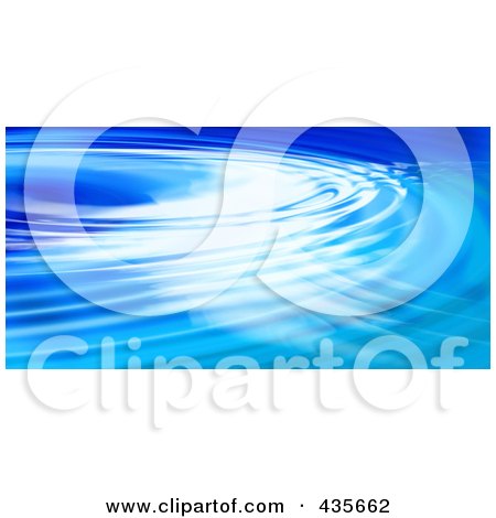 Royalty-Free (RF) Clipart Illustration of a Blue Ripple Background by Arena Creative