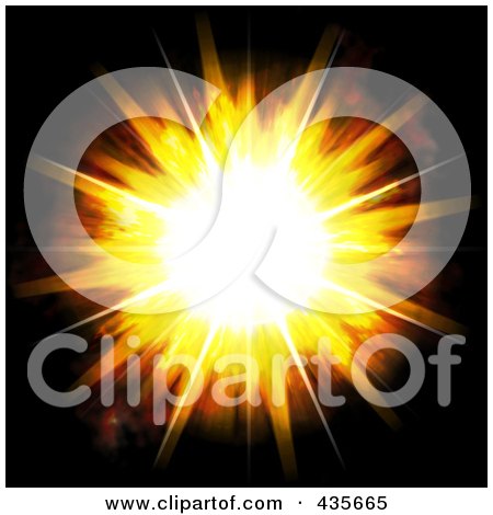 Royalty-Free (RF) Clipart Illustration of a Solar Burst by Arena Creative